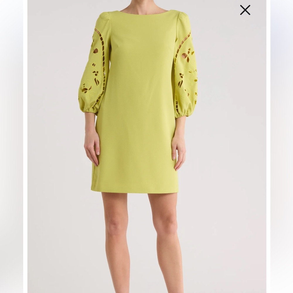 Vince Camuto Eyelet Mini Shift Cocktail And Party Dress NEW
